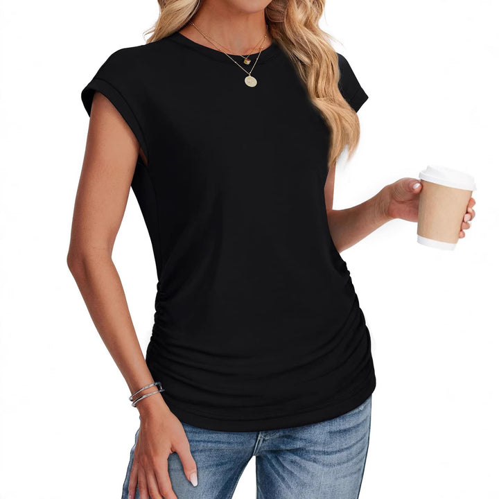 Damen Stylisches Oberteil mit lässigen Rüschendetails Drune