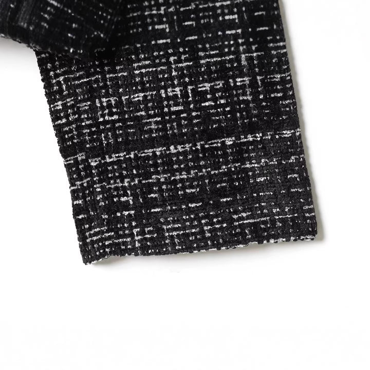 Damen Kurze Bouclé‑Jacke im Boxy‑Cropped‑Schnitt mit Rundhalsausschnitt Drune
