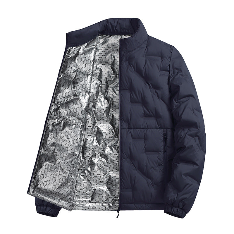 Herren Leichte gesteppte Thermojacke mit Stehkragen und Reißverschlusstaschen Drune