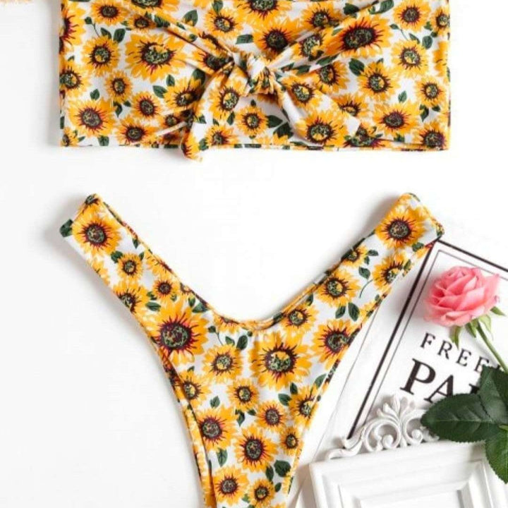 Damen Haarband mit verspieltem Sonnenblumenmuster Drune