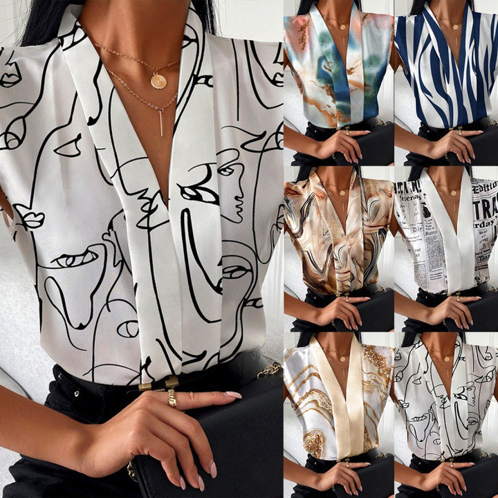 Damen Stilvolle Ärmellose Bluse Drune