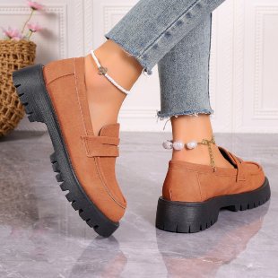 Damen Loafer mit modischem Bund und rutschfester Sohle Drune
