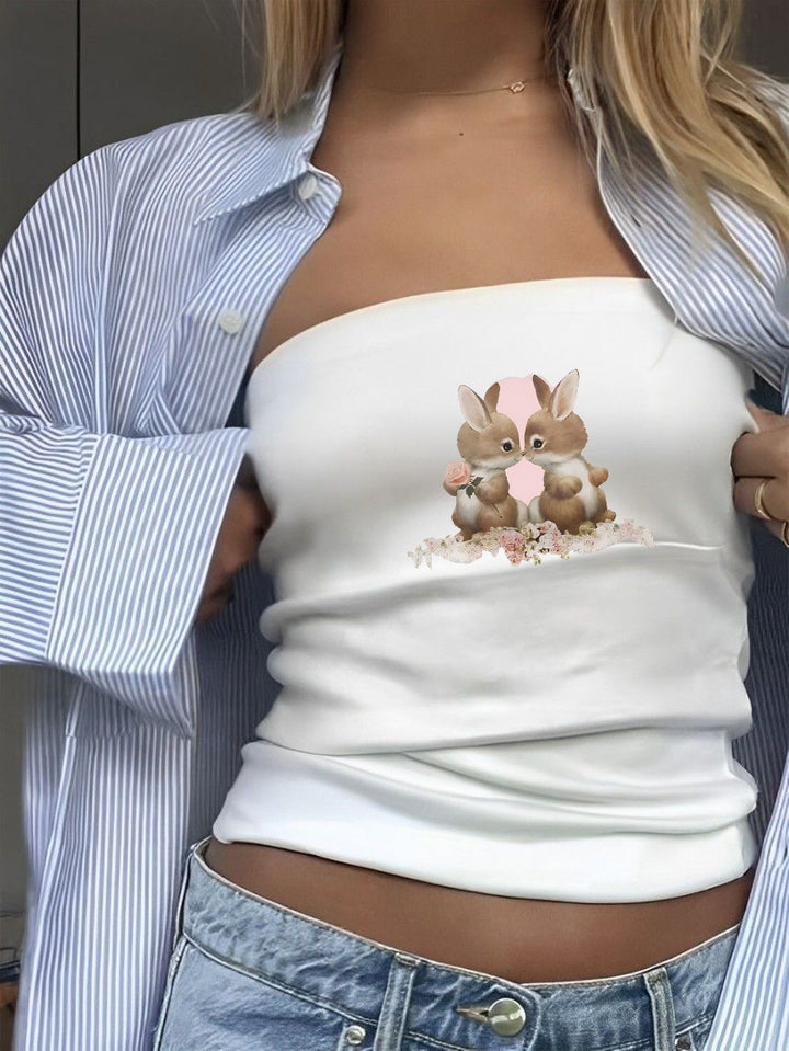 Damen Bandeau-Oberteil mit sportlichem Frankreich-Design Drune
