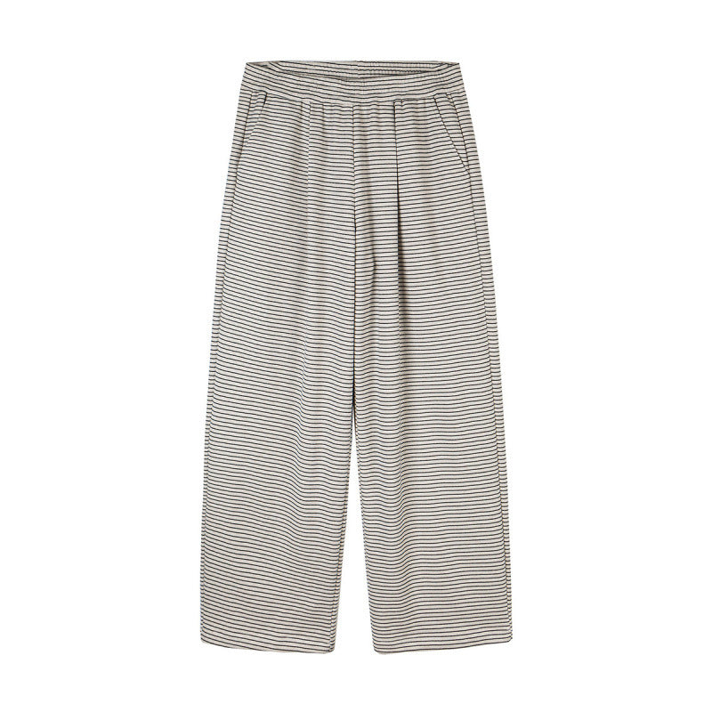 Damen Culotte-Hose mit weitem Bein, hohem Bund und feinem Streifenmuster Drune