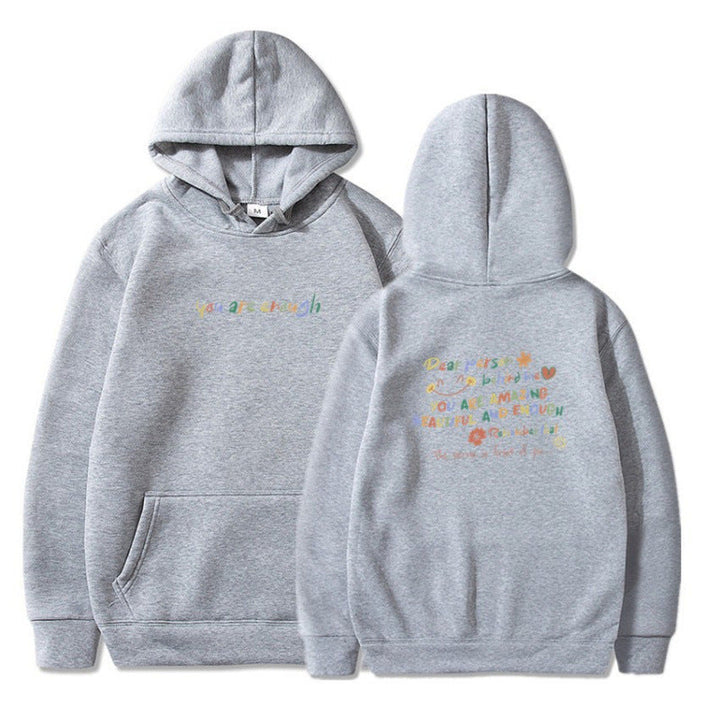 Damen Kapuzenpullover mit motivierendem Schriftzug und komfortabler Passform Drune
