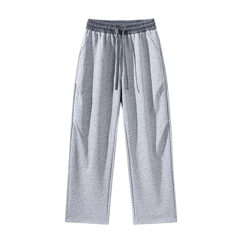 Herren Gerade geschnittene Lounge-Jogginghose mit elastischem Kordelbund & Seitentaschen Drune