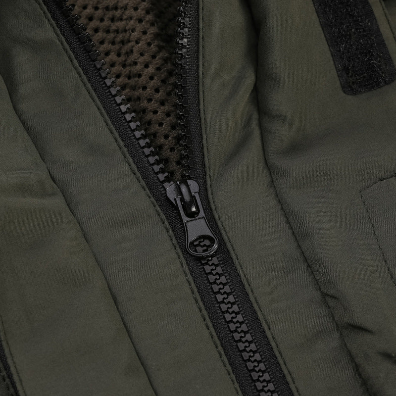 Herren nan robuster Outdoor-Parka mit Kapuze, wasserabweisendem Canvas, verstellbarer Taillierung und multifunktionalen Taschen Drune