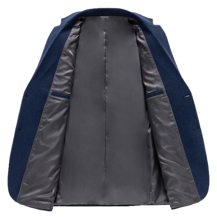Herren eleganter Freizeitblazer aus hochwertigem Gewebe mit feiner Struktur Drune