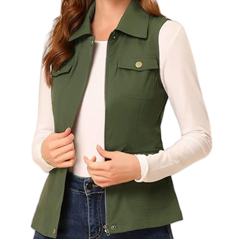 Damen Outdoor-Style Steppweste mit praktischen Taschen Drune