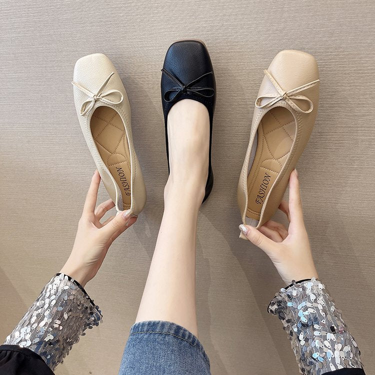 Damen Ballerinas mit elegantem Schleifen-Detail und hochwertigem Leder Drune