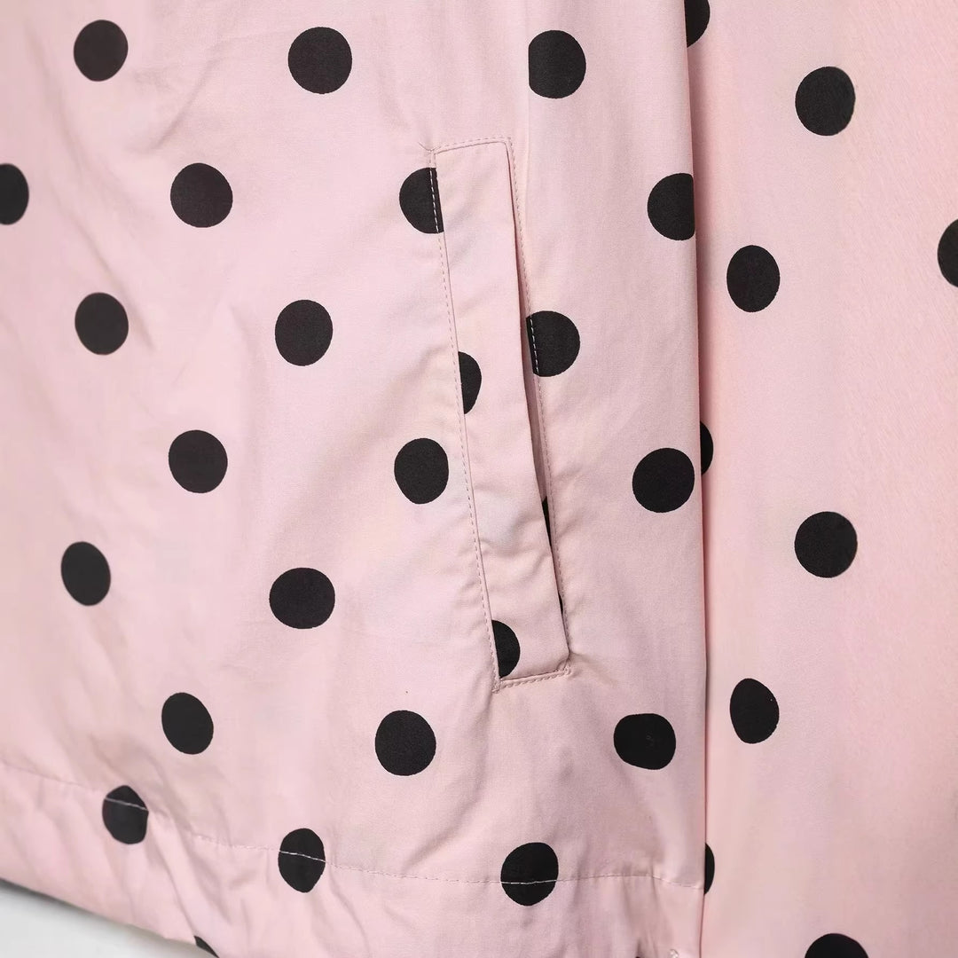 Damen Leichte kurz geschnittene Freizeit-Blousonjacke mit Stehkragen, Tunnelzug und großen Pattentaschen Drune
