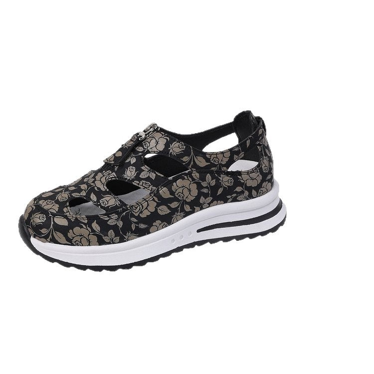 Damen Sandalen mit floralen Ausschnitten und komfortabler Sohle Drune