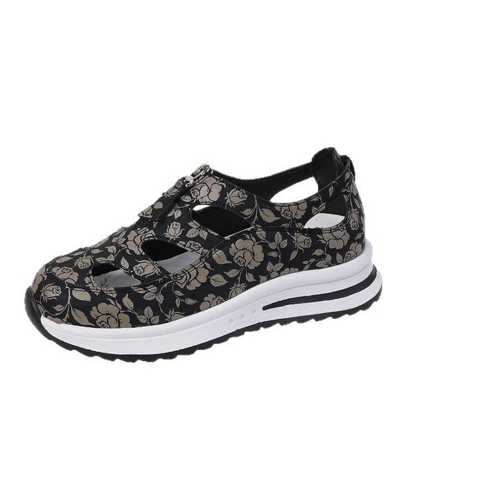 Damen Sandalen mit floralen Ausschnitten und komfortabler Sohle Drune