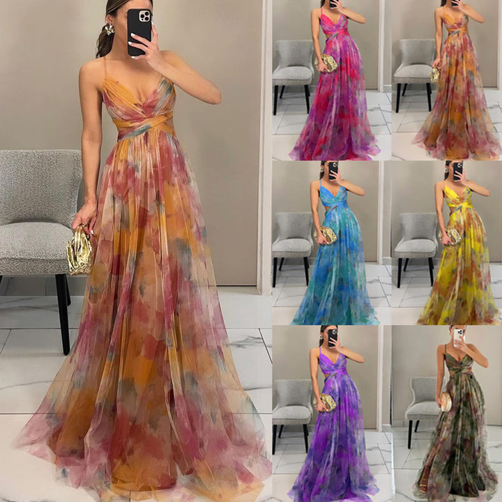 Maxikleid für Damen mit gedrehtem Frontdetail Drune