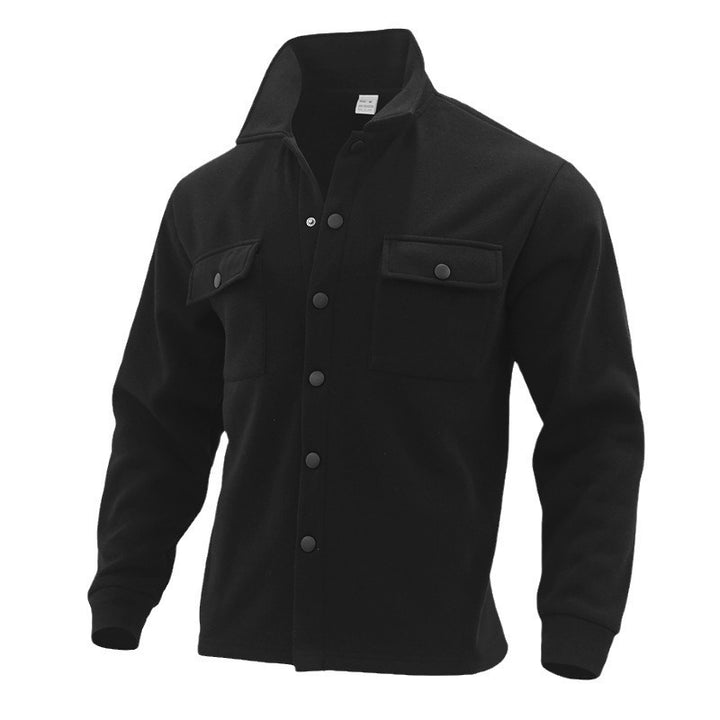 Herren Overshirt-Jacke im Shacket-Stil mit aufgesetzten Brusttaschen Drune