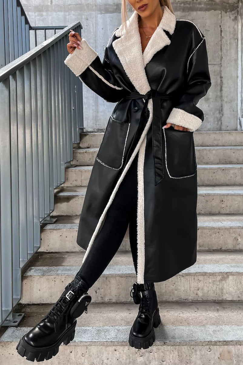 Drune | Lange Linie Fleece Mantel
