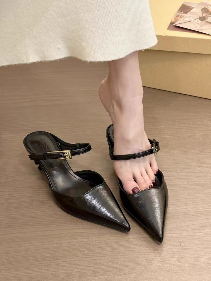 Damen Elegante Slingback-Pumps mit spitzem Zehenbereich und dezentem Riemen Drune