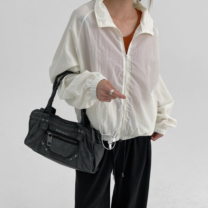 Damen lässige Windbreaker-Jacke Drune