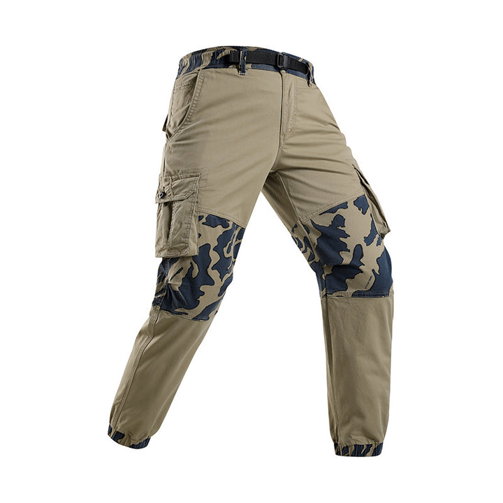 Herren Robust‑Tactical Cargohose mit Camouflage‑Kniepaneelen, Elastischem Saum und Utility‑Taschen Drune