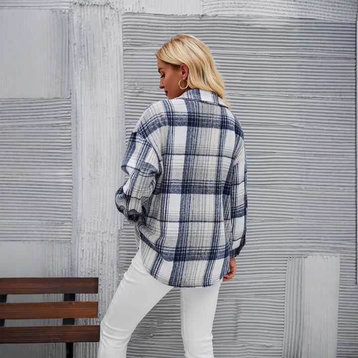 Damen Karo-Überhemd aus hochwertigem Flanell mit praktischen Taschen Drune