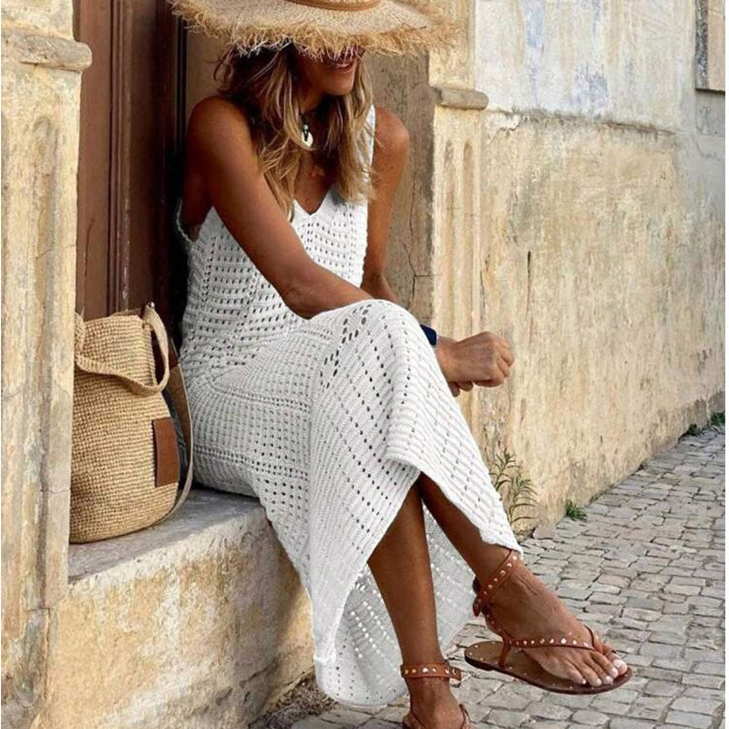 Damen modisches Häkel-Strandkleid Drune