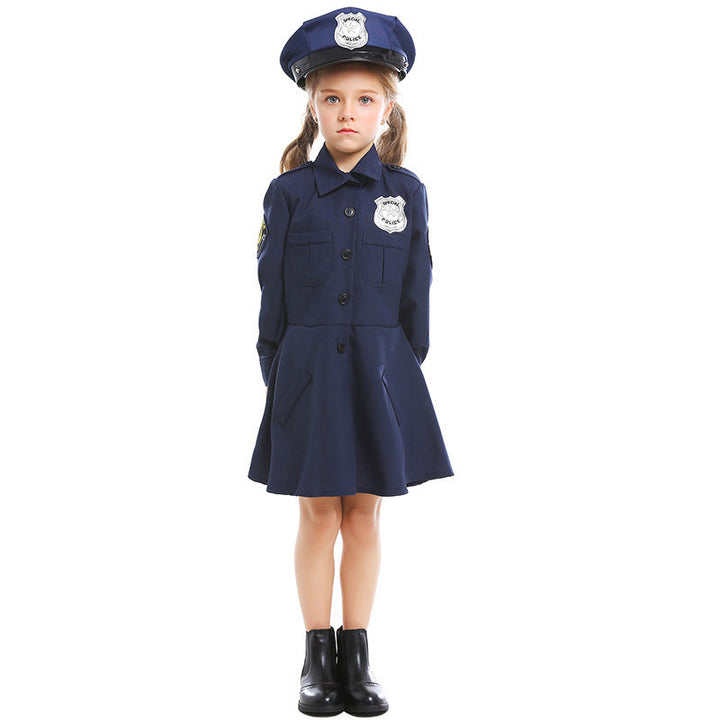 Damen Polizeikostüm mit Rock und Mütze Drune