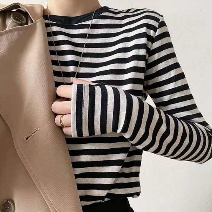 Damen gestreiftes Langarmshirt Drune