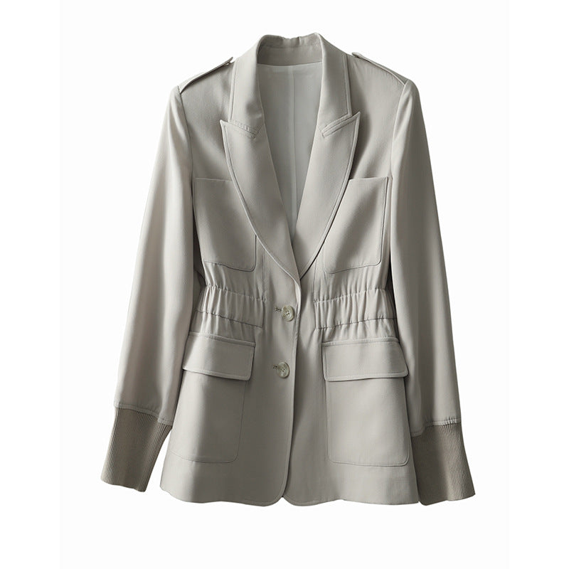Damen Eleganter Tailored Blazer mit Taschen Drune