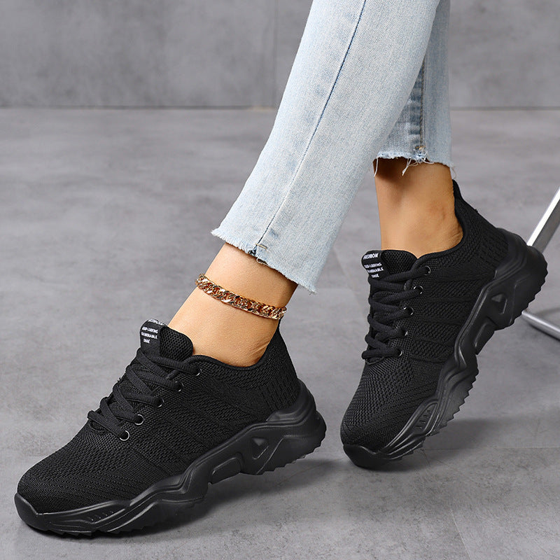 Damen Urbaner Strick-Sneaker mit elastischem Schaft, robuster Profilsohle und gepolstertem Komfortfußbett Drune