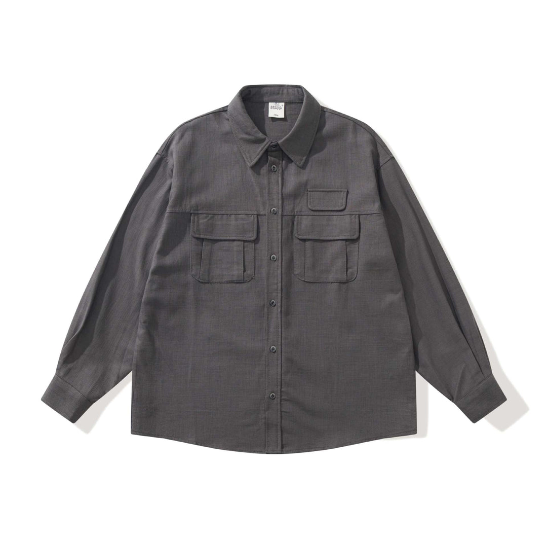Herren Utility-Overshirt mit großen Pattentaschen und Boxy-Schnitt Drune