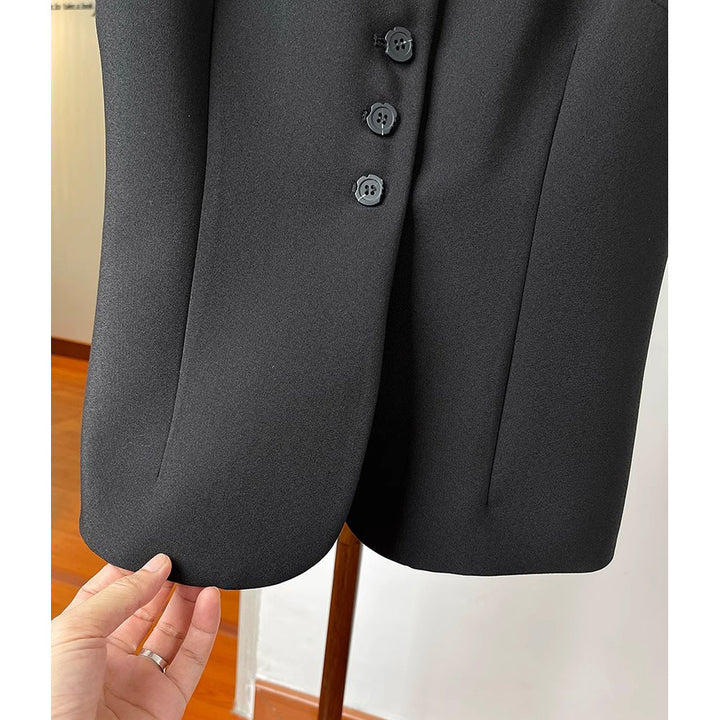 Damen Stilvolle ärmellose Blazer-Weste Drune