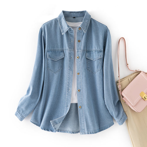 Damen Denim Hemdjacke Drune