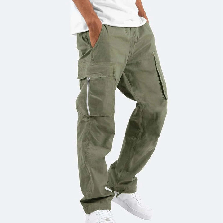 Herren robuste Cargo-Jeans mit seitlichen Reißverschlusstaschen Drune