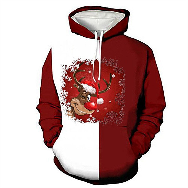 Damen Lustiger Kapuzenpullover mit Weihnachtsmotiv Drune