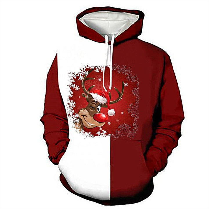 Damen Lustiger Kapuzenpullover mit Weihnachtsmotiv Drune