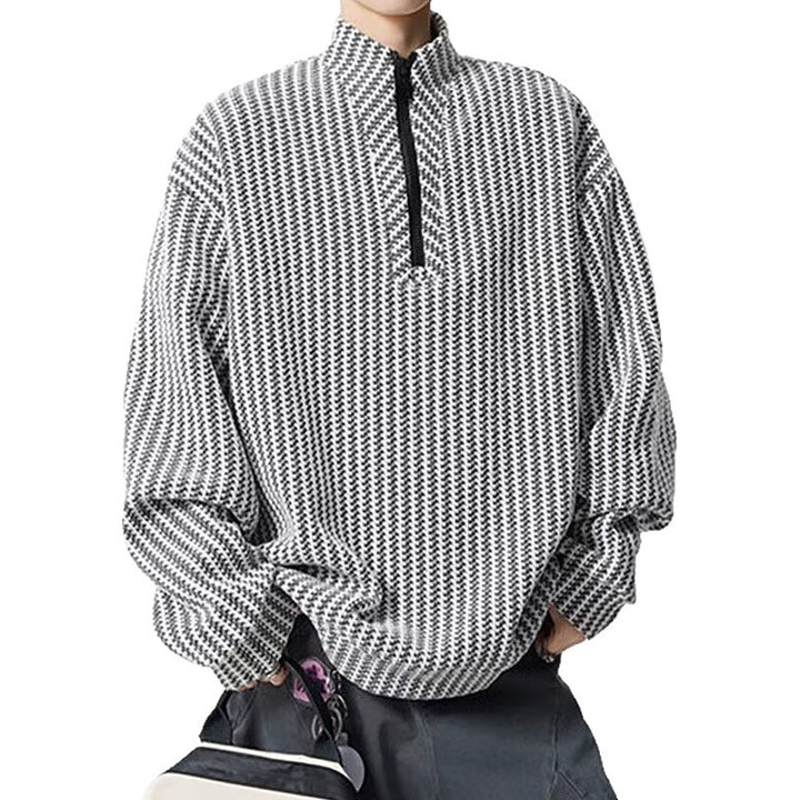 Damen Oversized Sweatshirt mit Stehkragen Drune