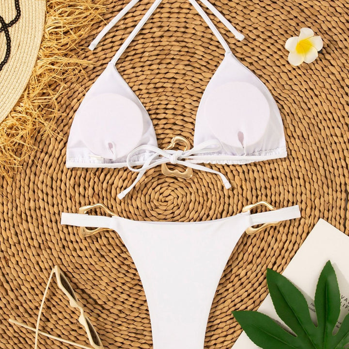 Damen Triangel-Bikini mit verstellbarem Halter und elegantem Schnallen-Detail Drune