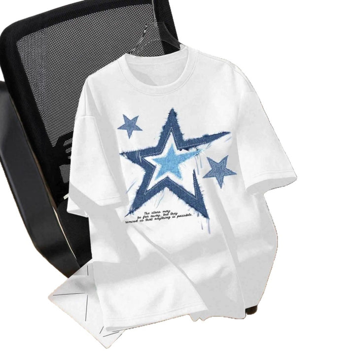 Damen T-Shirt mit trendigem Sternmotiv und lässiger Passform Drune