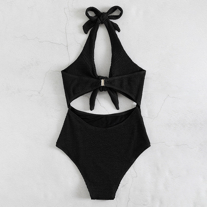 Damen Hochgeschnittener Cut-Out Badeanzug Drune