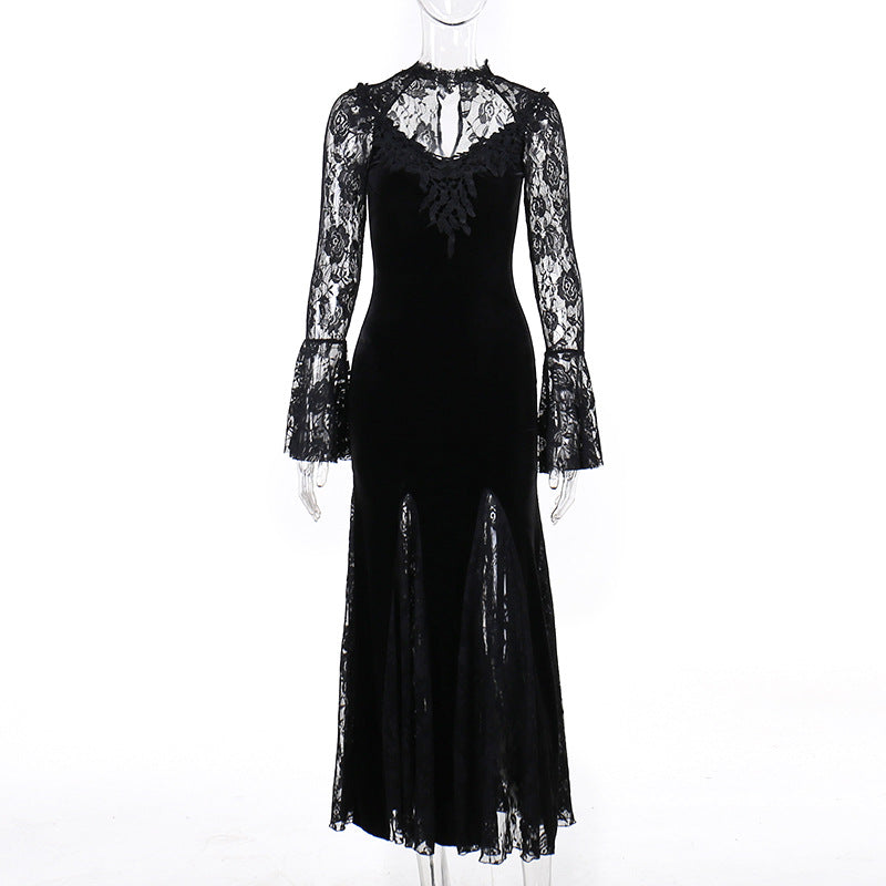 Damen figurbetonte Bluse mit Rüschendetails und Schnürung Drune