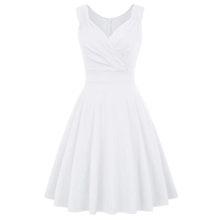 Damen A-Linien Kleid mit elegantem Wickeldesign und taillierter Silhouette Drune