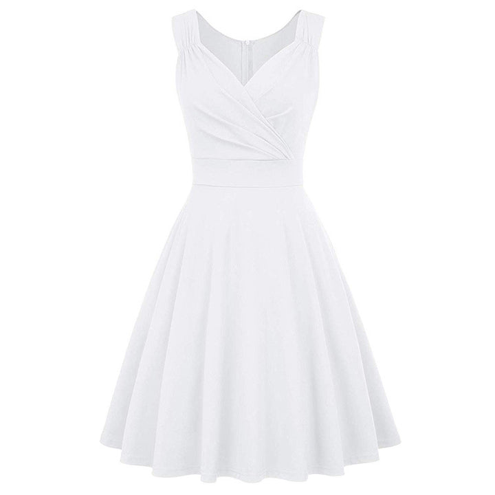 Damen A-Linien Kleid mit elegantem Wickeldesign und taillierter Silhouette Drune