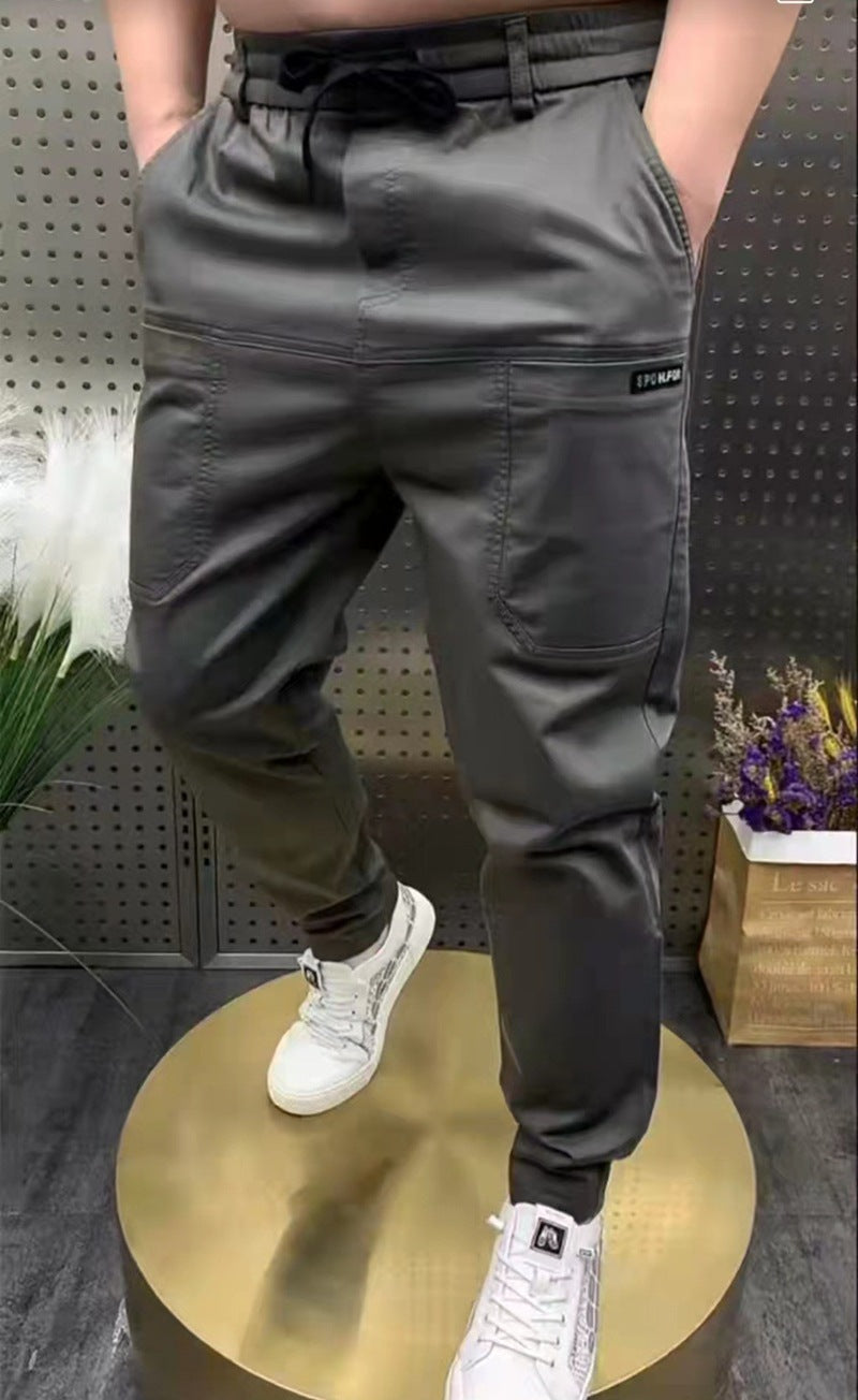Herren nan sportive Cargojoggerhose mit elastischem Bund, Kordelzug und konischem Beinabschluss Drune