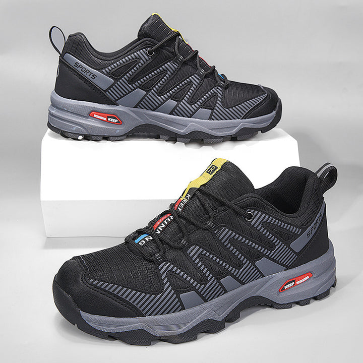 Herren sportlicher Outdoor-Adventure Sneaker mit verstärkter Zehenkappe und stoßdämpfender Wabensohle Drune