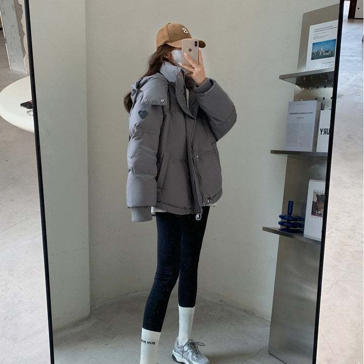 Damen Wattierte Winterjacke mit großzügigem Schnitt und hohem Kragen Drune