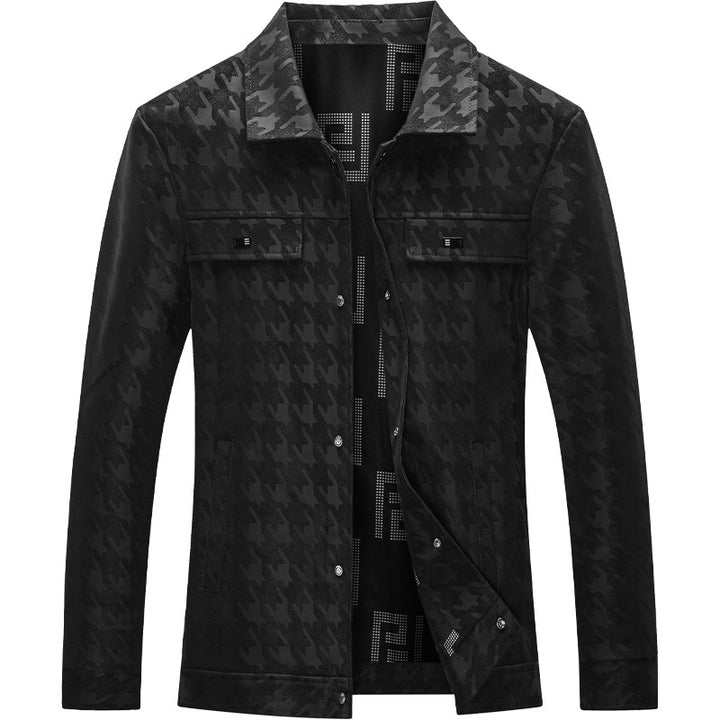 Herren Modische Jacke mit Karomuster Drune