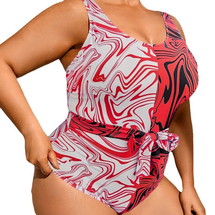 Damen Einteiler Badeanzug mit trendigem Marmor-Design Drune