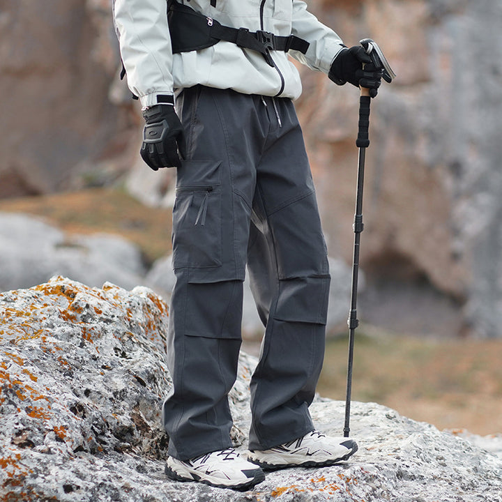 Herren Robuste wasserabweisende Trekkinghose mit Cargo-Taschen Drune