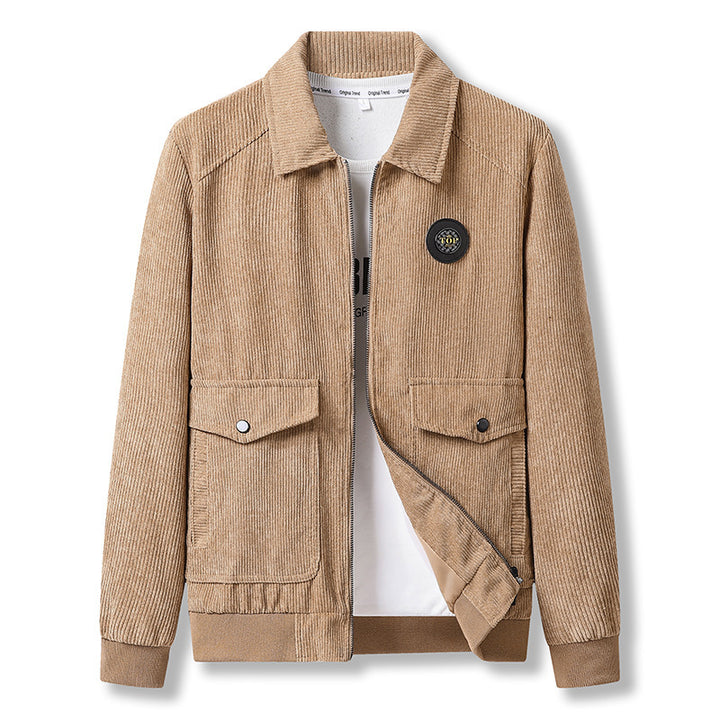 Herren Modische Jacke mit strukturiertem Stoff Drune