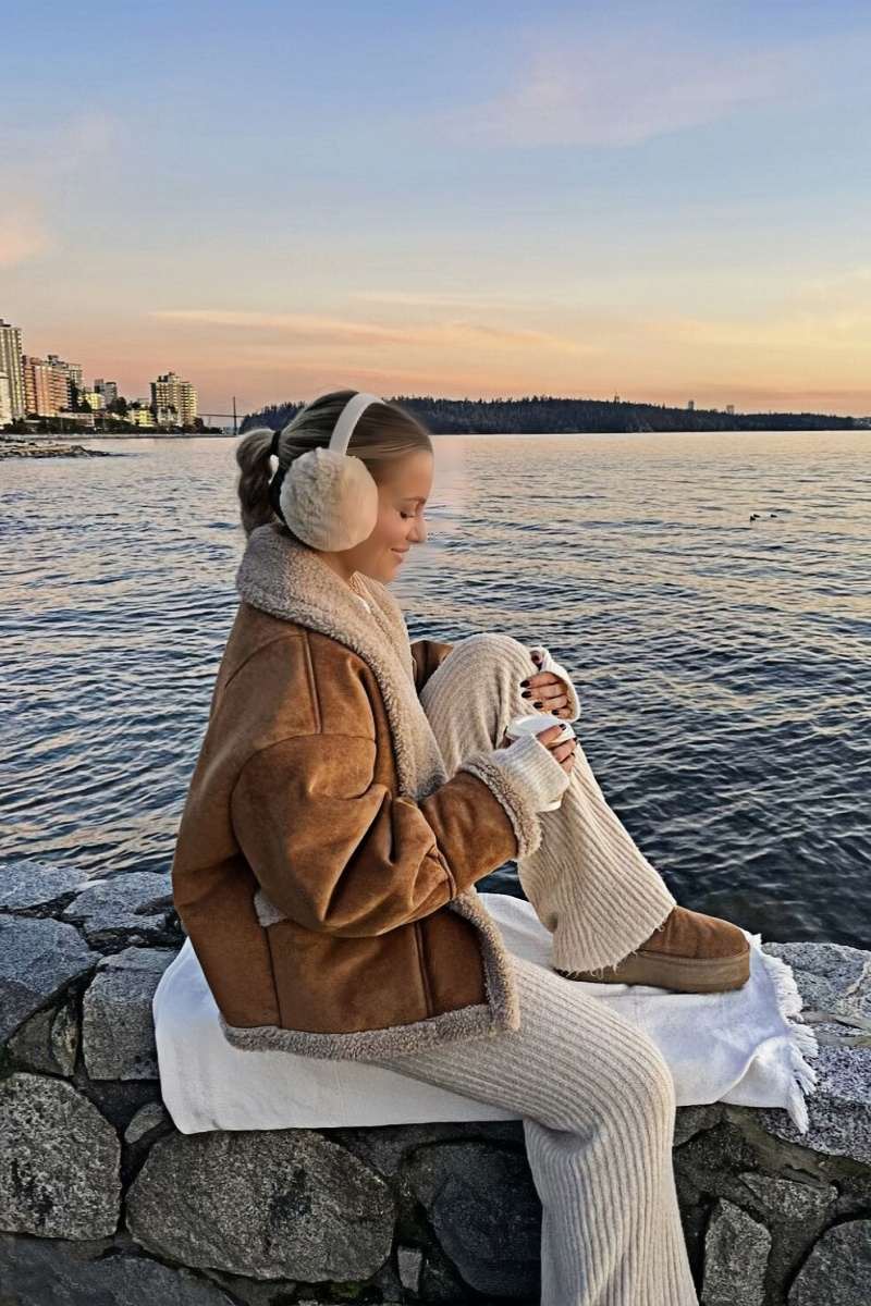Drune | Weiche Teddyjacke Lammfell-elemente Modern und Bequem